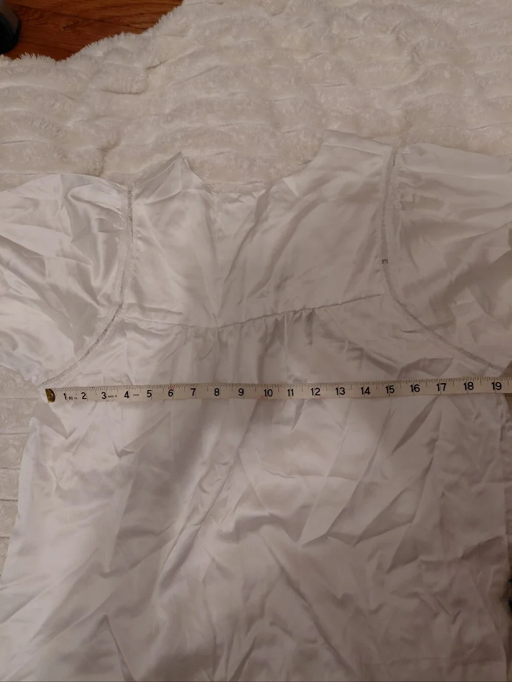 Vintage Girls White Silky Nightgown